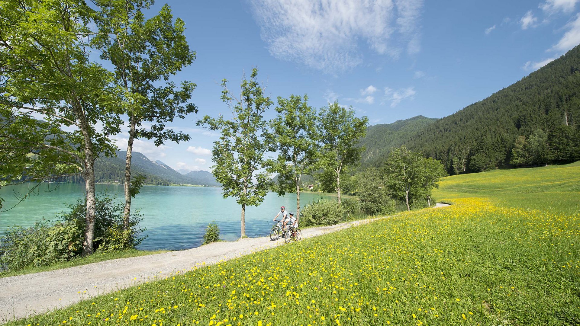 Pictures of gentle eco-tourism in the Alps