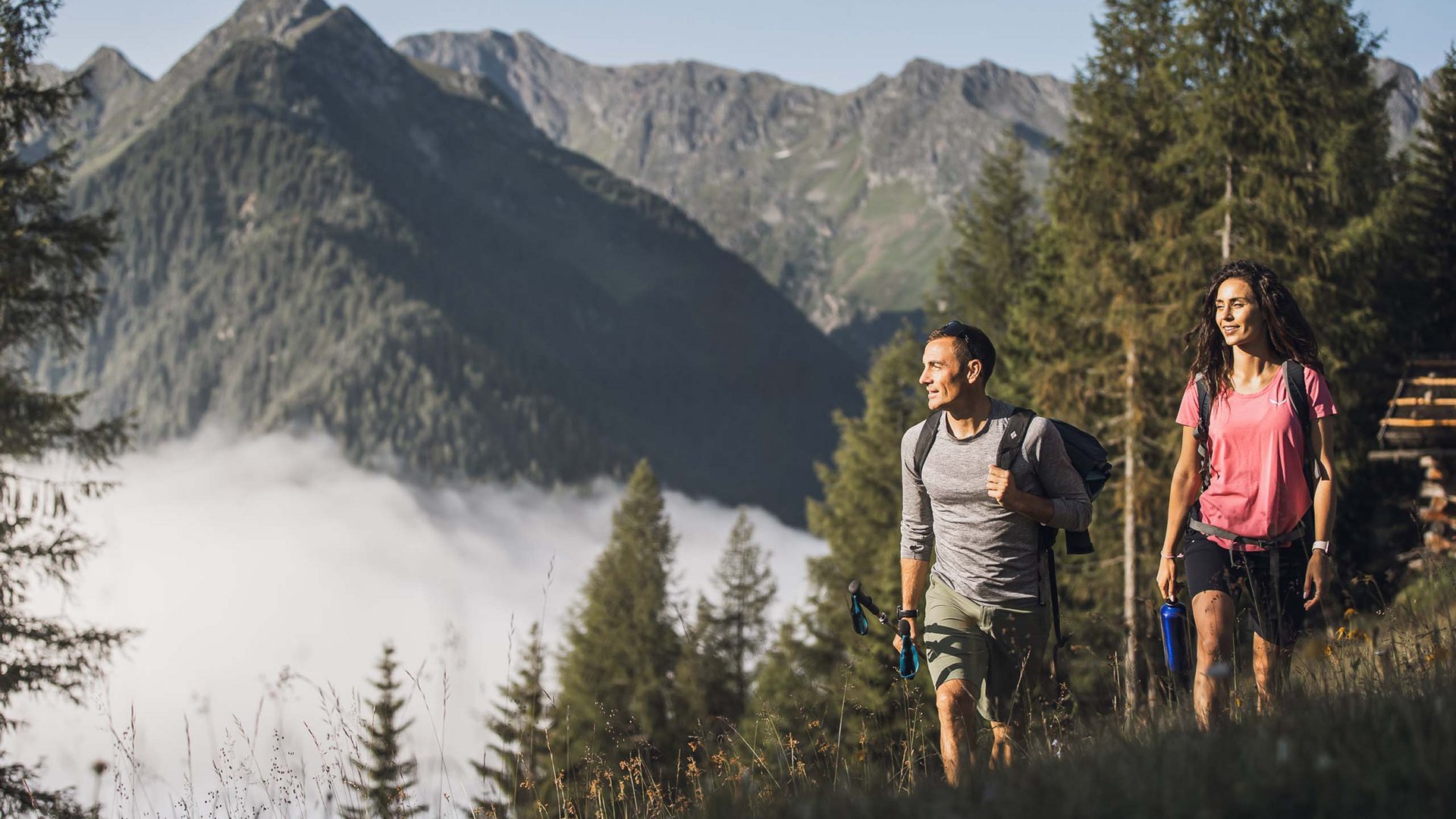 Pictures of gentle eco-tourism in the Alps