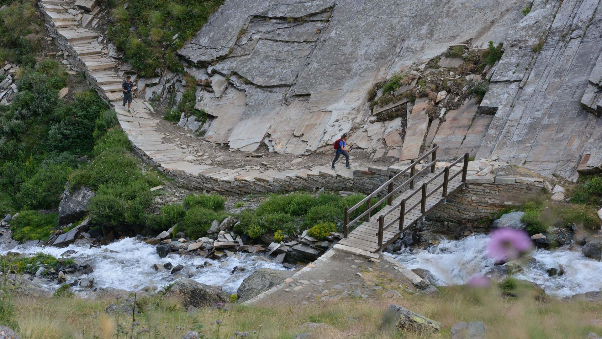 Pictures of gentle eco-tourism in the Alps