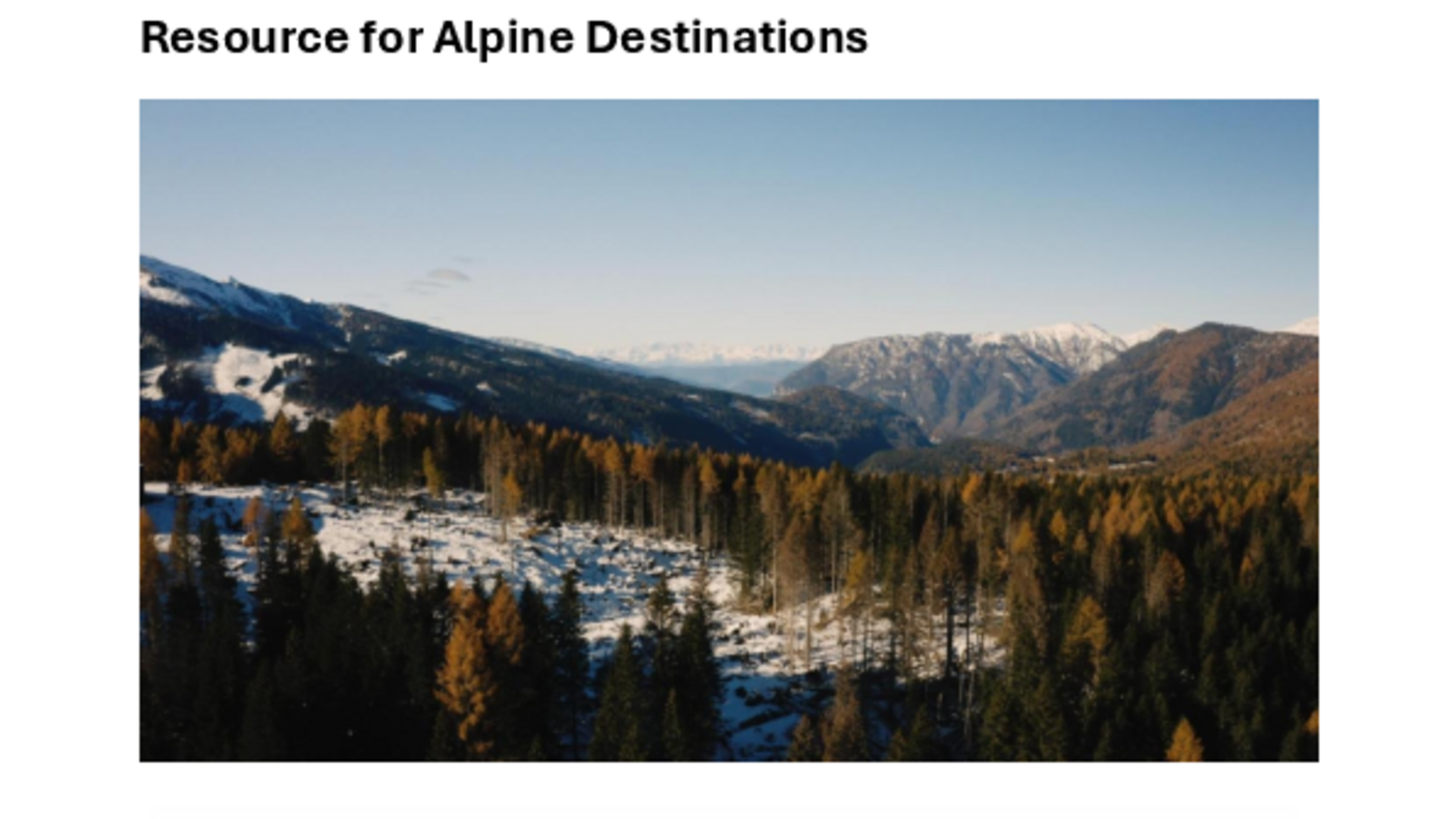 Interreg project Beyond Snow