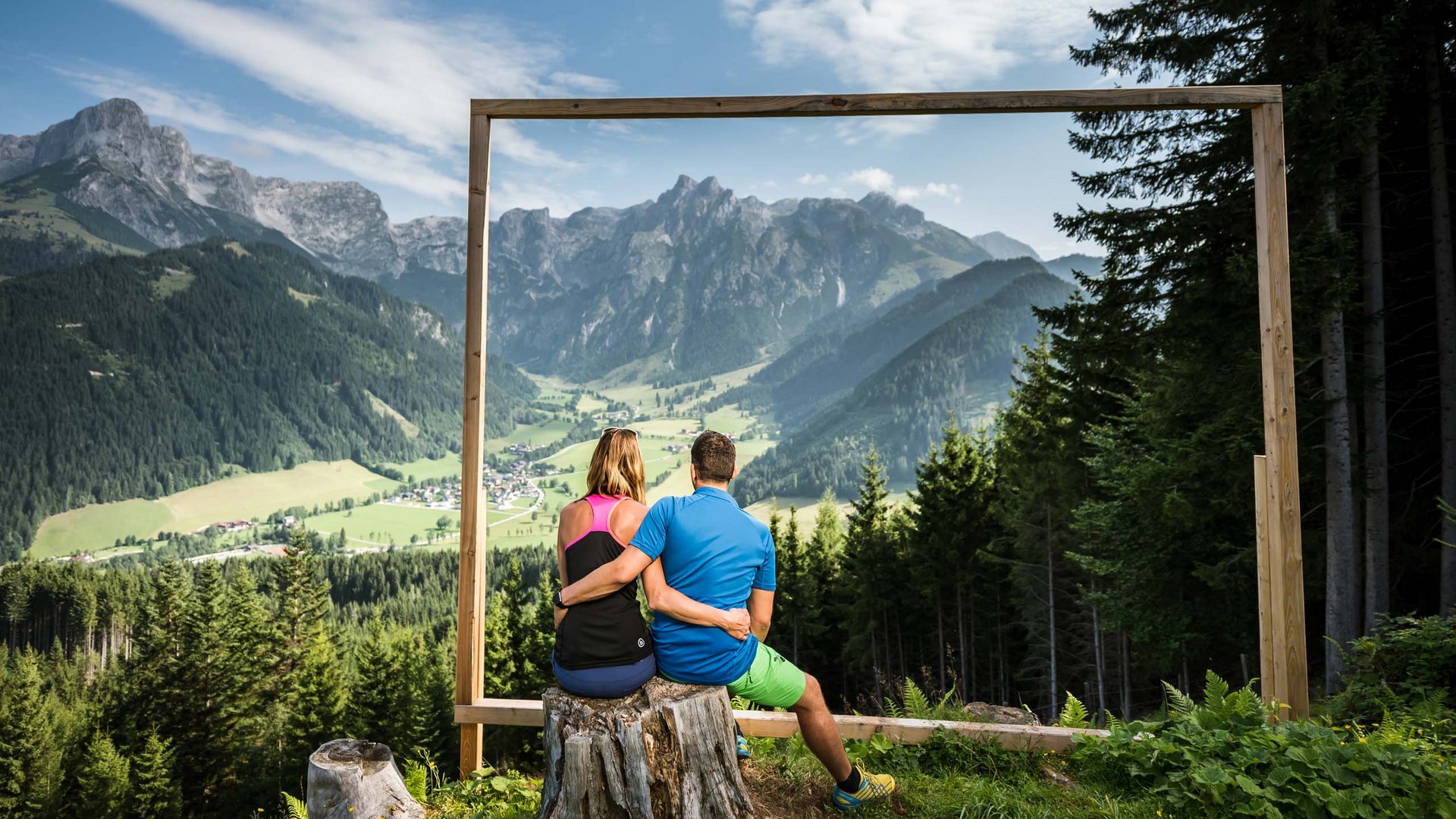 Pictures of gentle eco-tourism in the Alps