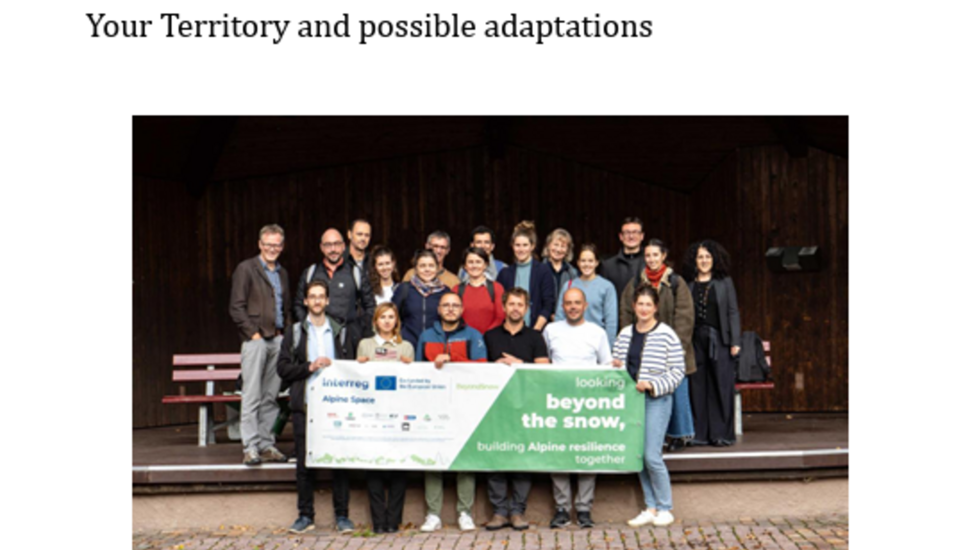 Interreg project Beyond Snow