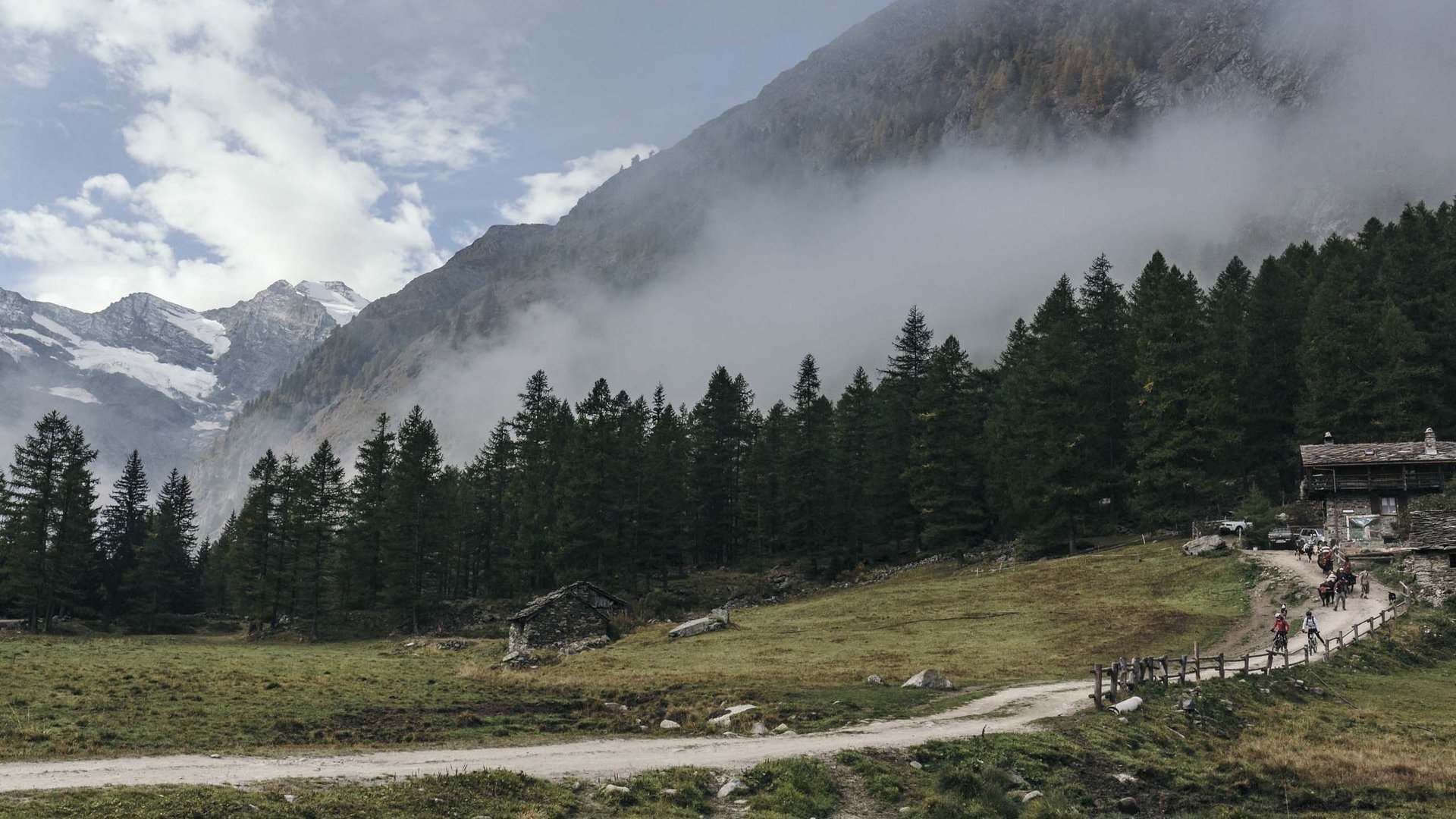 Pictures of gentle eco-tourism in the Alps