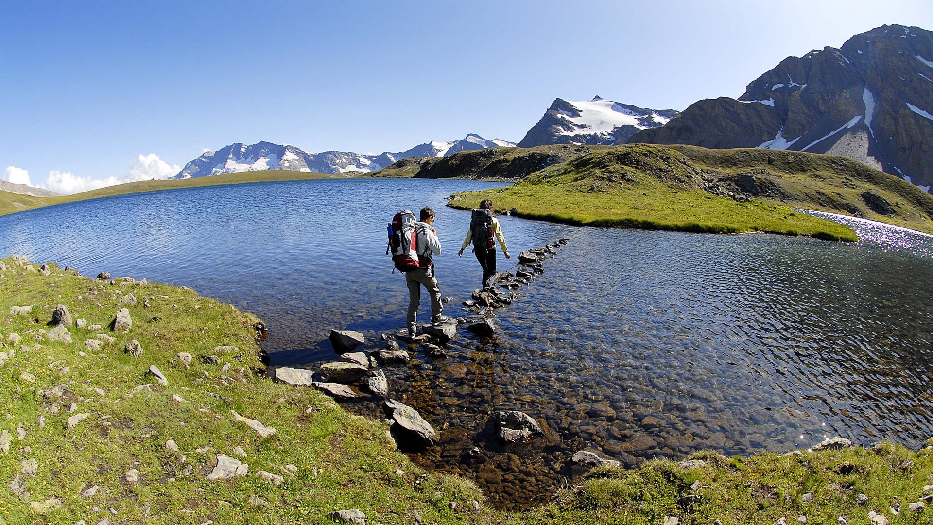 Pictures of gentle eco-tourism in the Alps