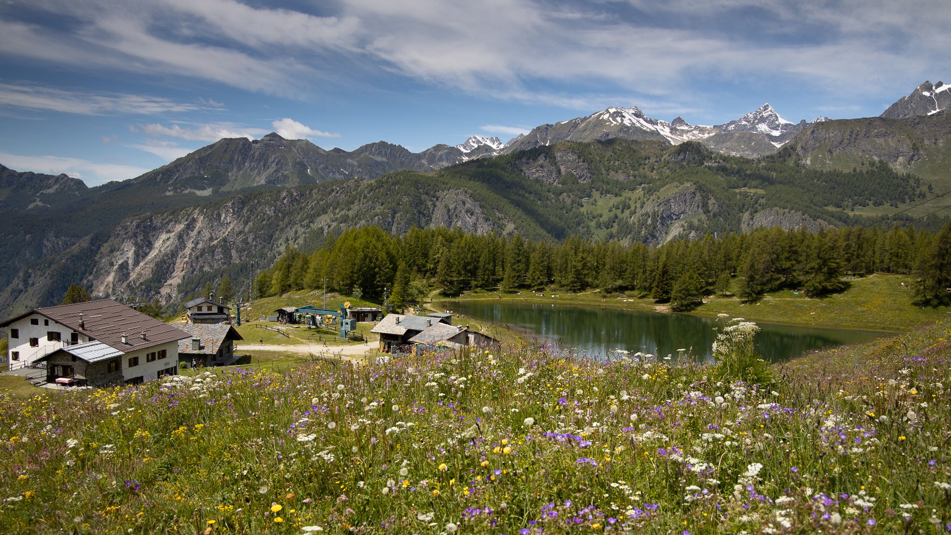 Pictures of gentle eco-tourism in the Alps