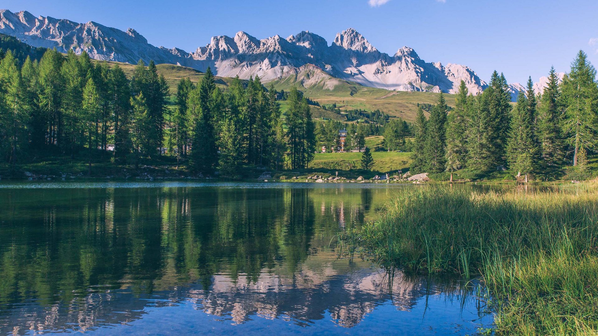 Pictures of gentle eco-tourism in the Alps