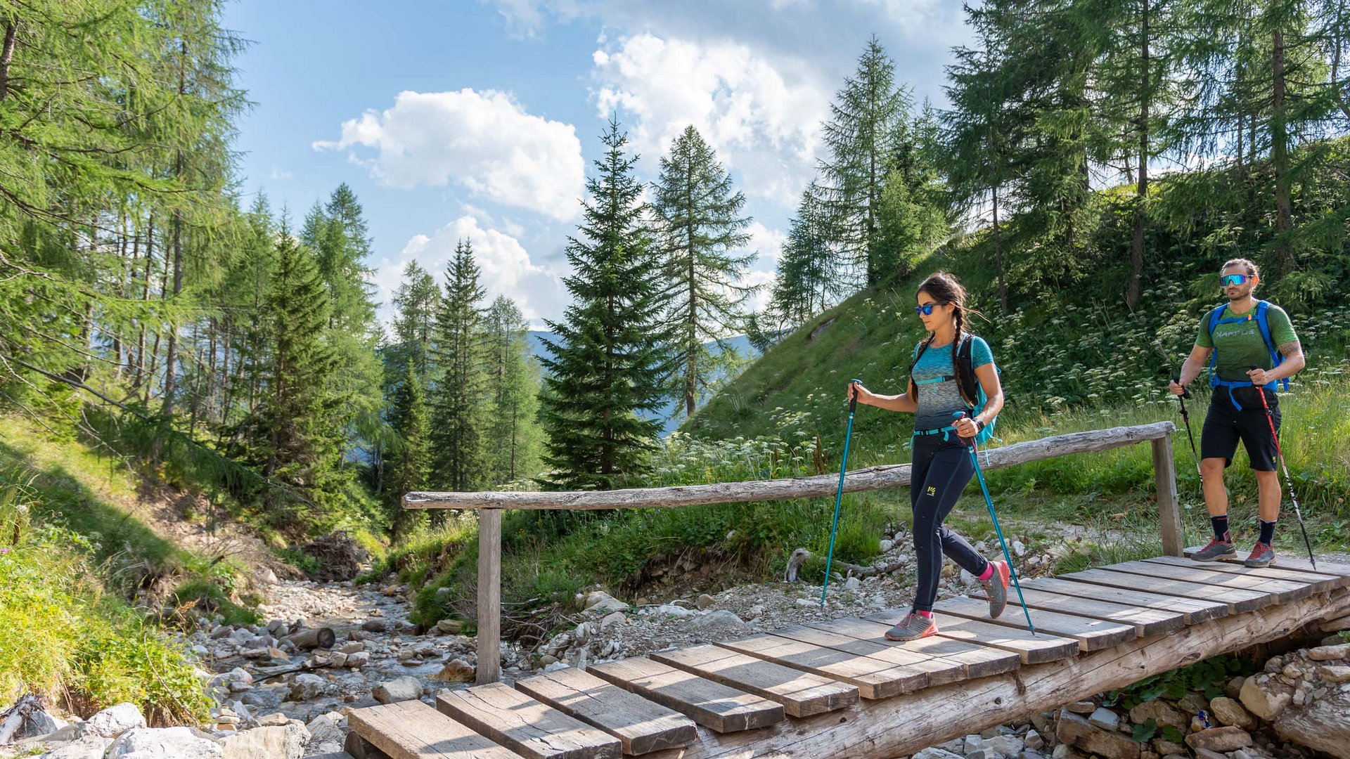 Pictures of gentle eco-tourism in the Alps