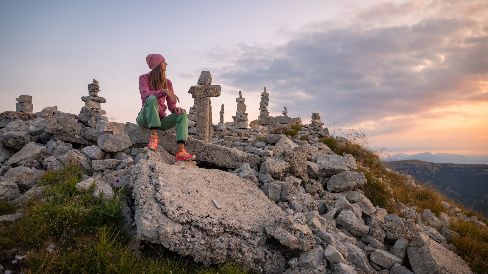 Pictures of gentle eco-tourism in the Alps